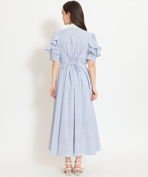 WILLSELECTION(ウィルセレクション)の「ラッフルパフスリーブシャツワンピース(ワンピース・レディース・イエロー/ブルー系その他/ホワイト系その他/ネイビー・FREE)」の21枚目の写真