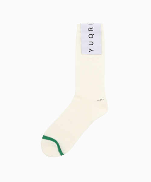 417 EDIFICE（フォーワンセブンエディフィス）の「YUQRI Siesta（ソックス/靴下・メンズ・イエロー/ブラウン/ホワイト/ブラック・FREE）」の2枚目の写真