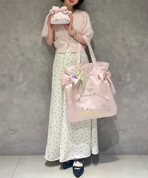 Maison de FLEUR（メゾンドフルール）の「ポケモン ダブルリボントート（トートバッグ・レディース・ブラック/ピンク・FREE）」の20枚目の写真
