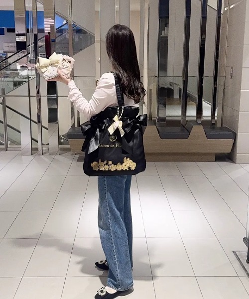 Maison de FLEUR（メゾンドフルール）の「ポケモン ダブルリボントート（トートバッグ・レディース・ブラック/ピンク・FREE）」の21枚目の写真