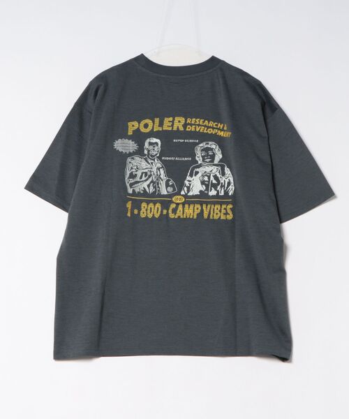 POLeR(ポーラー)の「【ムラサキスポーツ限定】POLER/ポーラー 半袖 Tシャツ 水陸両用 RND EMB DRY SURF TEE 269MCV0038(Tシャツ/カットソー・メンズ・ブラック/ホワイト/チャコール・M/XL/L)」の5枚目の写真