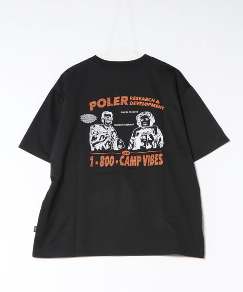 POLeR(ポーラー)の「【ムラサキスポーツ限定】POLER/ポーラー 半袖 Tシャツ 水陸両用 RND EMB DRY SURF TEE 269MCV0038(Tシャツ/カットソー・メンズ・ブラック/ホワイト/チャコール・M/XL/L)」の6枚目の写真