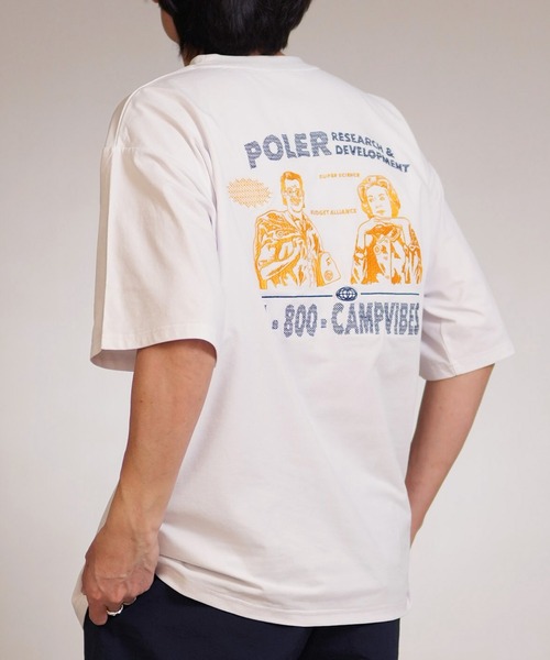 POLeR(ポーラー)の「【ムラサキスポーツ限定】POLER/ポーラー 半袖 Tシャツ 水陸両用 RND EMB DRY SURF TEE 269MCV0038(Tシャツ/カットソー・メンズ・ブラック/ホワイト/チャコール・M/XL/L)」の2枚目の写真