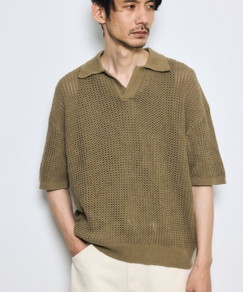 メッシュスキッパーポロシャツ（ポロシャツ）｜AZUL BY MOUSSY