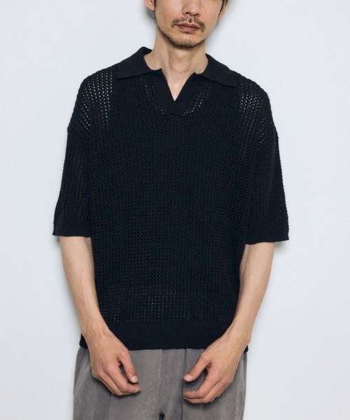 メッシュスキッパーポロシャツ（ポロシャツ）｜AZUL BY MOUSSY