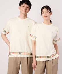 シェア パーマーチェックリブ ドッキングTシャツ