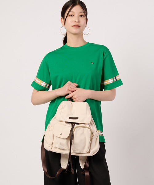 Arnold Palmer（アーノルドパーマー）の「シェア パーマーチェックリブ ドッキングTシャツ（Tシャツ/カットソー・レディース・ネイビー/ブラック/ホワイト/グリーン・XS/S/M/L/LL）」の3枚目の写真