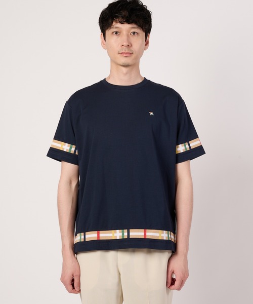 Arnold Palmer（アーノルドパーマー）の「シェア パーマーチェックリブ ドッキングTシャツ（Tシャツ/カットソー・レディース・ネイビー/ブラック/ホワイト/グリーン・XS/S/M/L/LL）」の19枚目の写真