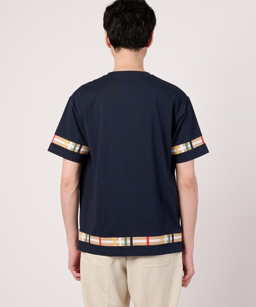 Arnold Palmer（アーノルドパーマー）の「シェア パーマーチェックリブ ドッキングTシャツ（Tシャツ/カットソー・レディース・ネイビー/ブラック/ホワイト/グリーン・XS/S/M/L/LL）」の21枚目の写真