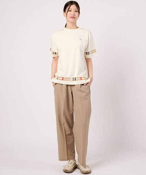 Arnold Palmer（アーノルドパーマー）の「シェア パーマーチェックリブ ドッキングTシャツ（Tシャツ/カットソー・レディース・ネイビー/ブラック/ホワイト/グリーン・XS/S/M/L/LL）」の7枚目の写真