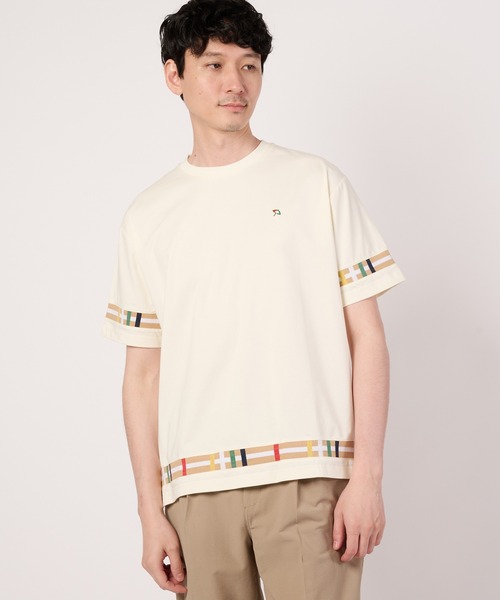 Arnold Palmer（アーノルドパーマー）の「シェア パーマーチェックリブ ドッキングTシャツ（Tシャツ/カットソー・レディース・ネイビー/ブラック/ホワイト/グリーン・XS/S/M/L/LL）」の8枚目の写真