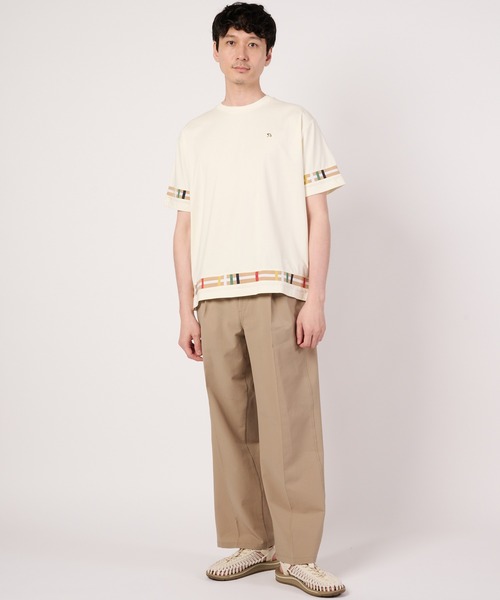 Arnold Palmer（アーノルドパーマー）の「シェア パーマーチェックリブ ドッキングTシャツ（Tシャツ/カットソー・レディース・ネイビー/ブラック/ホワイト/グリーン・XS/S/M/L/LL）」の9枚目の写真