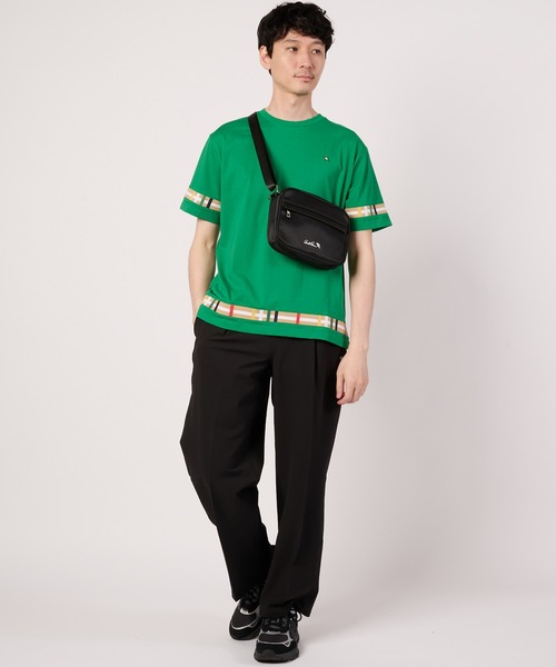 Arnold Palmer（アーノルドパーマー）の「シェア パーマーチェックリブ ドッキングTシャツ（Tシャツ/カットソー・レディース・ネイビー/ブラック/ホワイト/グリーン・XS/S/M/L/LL）」の15枚目の写真