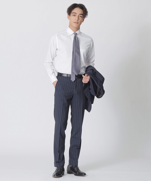 Paul Stuart(ポールスチュアート)の「【Nikkei magazine掲載】ロイヤルオックスチェルシーカラードレスシャツ(ビジネスシャツ・メンズ・ブルー系その他2/ホワイト・41/39/43)」の3枚目の写真