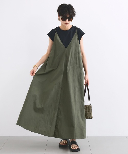 BARNYARDSTORM（バンヤードストーム）の「BARNYARDSTORM / トラベルキャミワンピース【撥水 / JAPAN FABRIC】＜セットアップ対応＞（ワンピース・レディース・カーキ・FREE）」の2枚目の写真