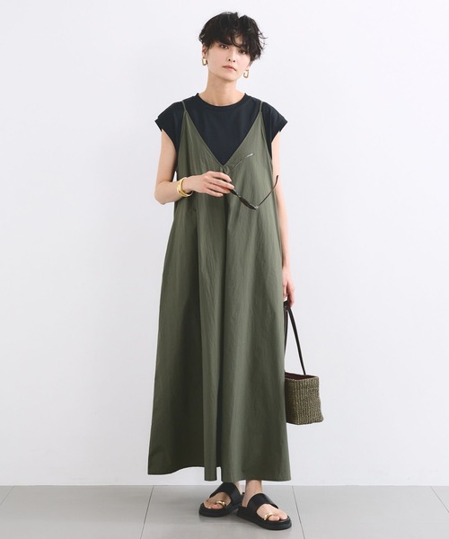 BARNYARDSTORM（バンヤードストーム）の「BARNYARDSTORM / トラベルキャミワンピース【撥水 / JAPAN FABRIC】＜セットアップ対応＞（ワンピース・レディース・カーキ・FREE）」の4枚目の写真