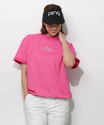 Tシャツ/カットソー（ピンク/桃色系・タートルネック/ハイネック
