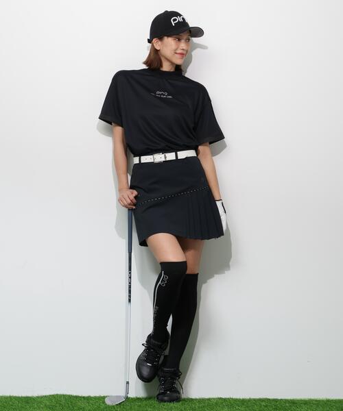 PING(ピン)の「【PING APPAREL】サンベール×クールフローカノコ半袖ハイネックシャツ <GOLD> (LADIES)(Tシャツ/カットソー・レディース・ブラック/ピンク/ホワイト・S/M/L/LL)」の15枚目の写真