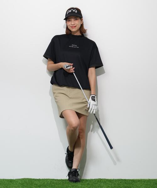 PING(ピン)の「【PING APPAREL】サンベール×クールフローカノコ半袖ハイネックシャツ <GOLD> (LADIES)(Tシャツ/カットソー・レディース・ブラック/ピンク/ホワイト・S/M/L/LL)」の16枚目の写真