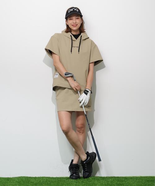 PING(ピン)の「【PING APPAREL】サンベール×クールフローカノコ半袖ハイネックシャツ <GOLD> (LADIES)(Tシャツ/カットソー・レディース・ブラック/ピンク/ホワイト・S/M/L/LL)」の17枚目の写真