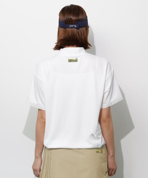 PING(ピン)の「【PING APPAREL】サンベール×クールフローカノコ半袖ハイネックシャツ <GOLD> (LADIES)(Tシャツ/カットソー・レディース・ブラック/ピンク/ホワイト・S/M/L/LL)」の21枚目の写真