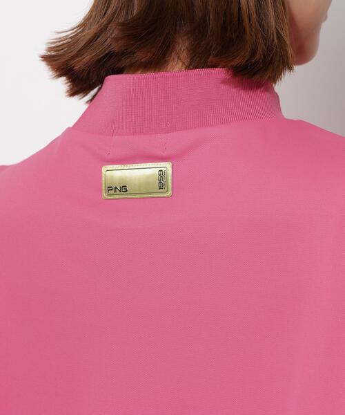 PING(ピン)の「【PING APPAREL】サンベール×クールフローカノコ半袖ハイネックシャツ <GOLD> (LADIES)(Tシャツ/カットソー・レディース・ブラック/ピンク/ホワイト・S/M/L/LL)」の9枚目の写真