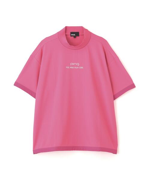 PING(ピン)の「【PING APPAREL】サンベール×クールフローカノコ半袖ハイネックシャツ <GOLD> (LADIES)(Tシャツ/カットソー・レディース・ブラック/ピンク/ホワイト・S/M/L/LL)」の5枚目の写真