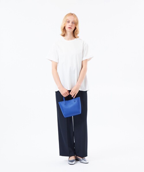 MACKINTOSH PHILOSOPHY(マッキントッシュ フィロソフィー)の「【WEB&一部店舗限定】タフタコンビカットソー(Tシャツ/カットソー・レディース・チャコールグレー/オフホワイト/ブラック・38)」の4枚目の写真