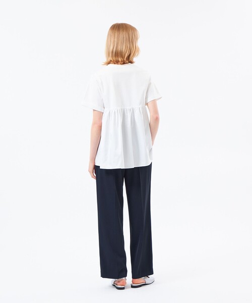 MACKINTOSH PHILOSOPHY(マッキントッシュ フィロソフィー)の「【WEB&一部店舗限定】タフタコンビカットソー(Tシャツ/カットソー・レディース・チャコールグレー/オフホワイト/ブラック・38)」の5枚目の写真
