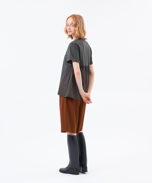 MACKINTOSH PHILOSOPHY(マッキントッシュ フィロソフィー)の「【WEB&一部店舗限定】タフタコンビカットソー(Tシャツ/カットソー・レディース・チャコールグレー/オフホワイト/ブラック・38)」の7枚目の写真