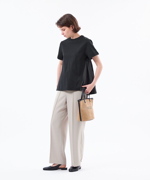 MACKINTOSH PHILOSOPHY(マッキントッシュ フィロソフィー)の「【WEB&一部店舗限定】タフタコンビカットソー(Tシャツ/カットソー・レディース・チャコールグレー/オフホワイト/ブラック・38)」の8枚目の写真