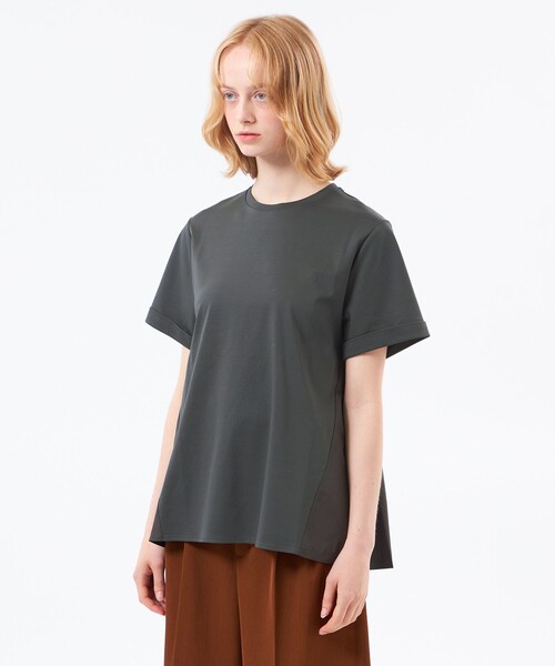 MACKINTOSH PHILOSOPHY(マッキントッシュ フィロソフィー)の「【WEB&一部店舗限定】タフタコンビカットソー(Tシャツ/カットソー・レディース・チャコールグレー/オフホワイト/ブラック・38)」の10枚目の写真