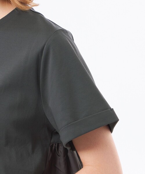 MACKINTOSH PHILOSOPHY(マッキントッシュ フィロソフィー)の「【WEB&一部店舗限定】タフタコンビカットソー(Tシャツ/カットソー・レディース・チャコールグレー/オフホワイト/ブラック・38)」の12枚目の写真