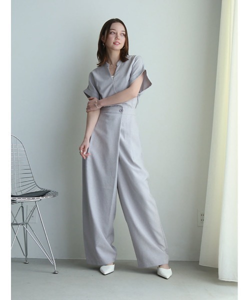 fifth(フィフス)の「【kannaセレクト】カシュクールオールインワン(つなぎ/オールインワン・レディース・ネイビー/グレー・XS/M)」の8枚目の写真