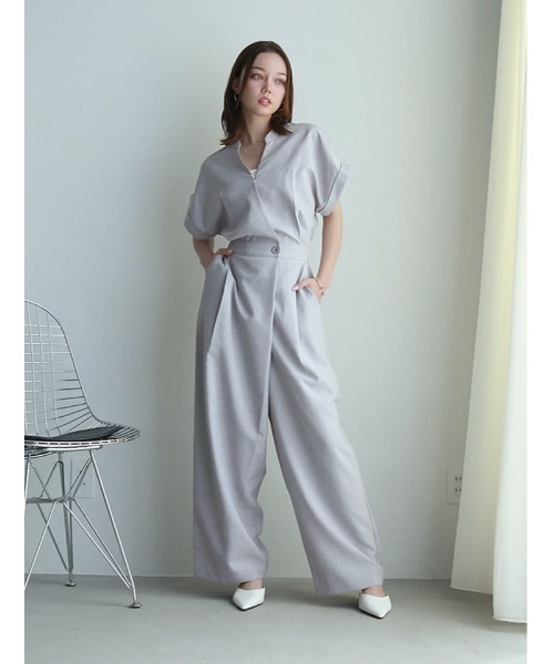 fifth(フィフス)の「【kannaセレクト】カシュクールオールインワン(つなぎ/オールインワン・レディース・ネイビー/グレー・XS/M)」の9枚目の写真