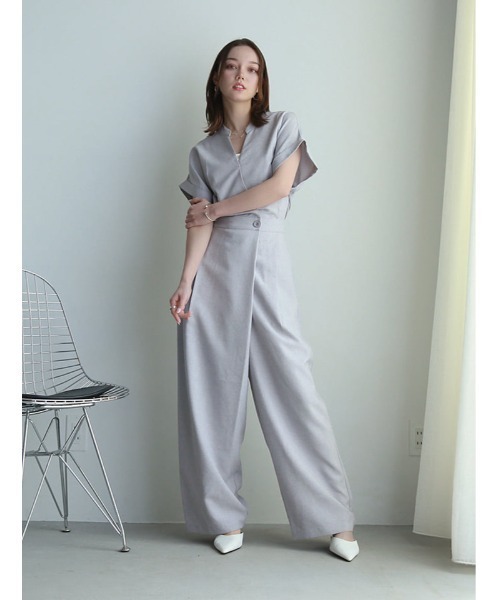 fifth(フィフス)の「【kannaセレクト】カシュクールオールインワン(つなぎ/オールインワン・レディース・ネイビー/グレー・XS/M)」の10枚目の写真
