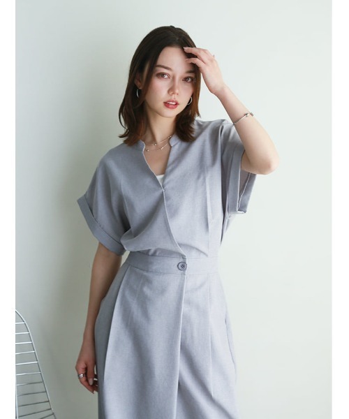 fifth(フィフス)の「【kannaセレクト】カシュクールオールインワン(つなぎ/オールインワン・レディース・ネイビー/グレー・XS/M)」の13枚目の写真