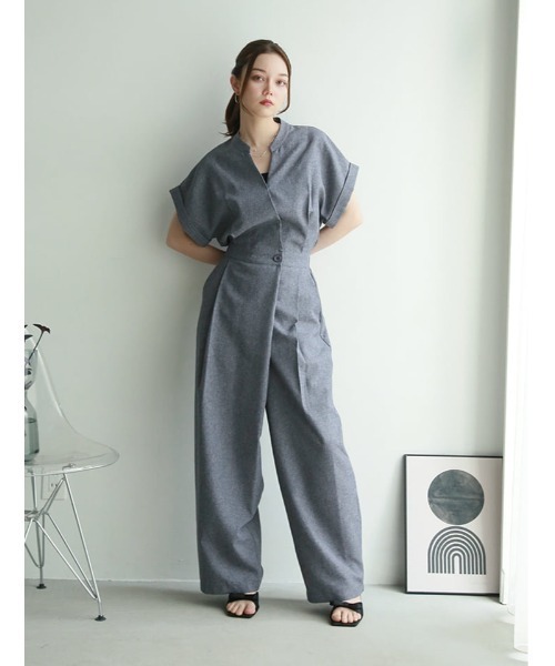 fifth(フィフス)の「【kannaセレクト】カシュクールオールインワン(つなぎ/オールインワン・レディース・ネイビー/グレー・XS/M)」の5枚目の写真