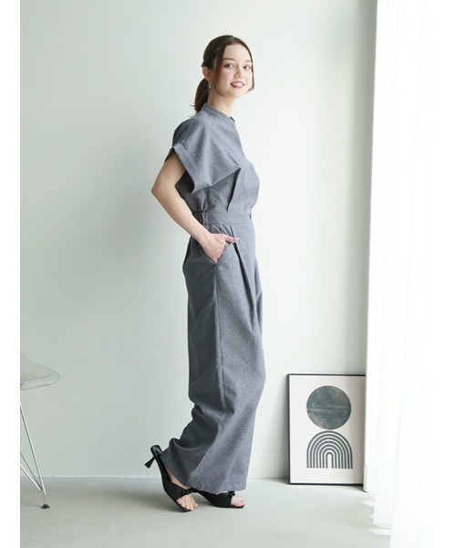 fifth(フィフス)の「【kannaセレクト】カシュクールオールインワン(つなぎ/オールインワン・レディース・ネイビー/グレー・XS/M)」の6枚目の写真