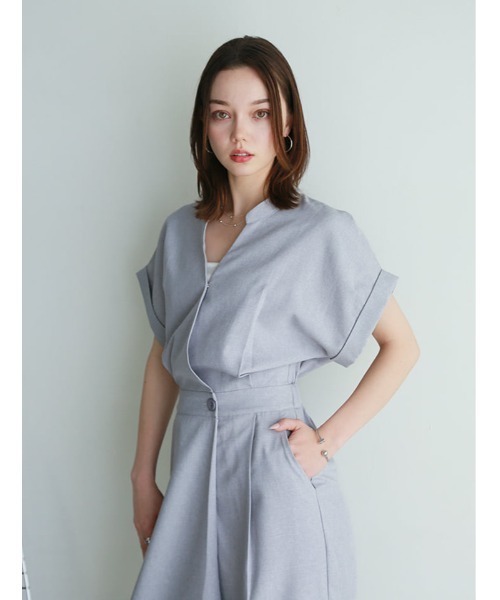 fifth(フィフス)の「【kannaセレクト】カシュクールオールインワン(つなぎ/オールインワン・レディース・ネイビー/グレー・XS/M)」の14枚目の写真