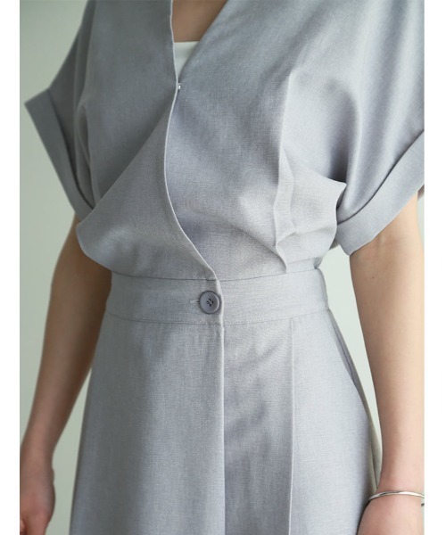 fifth(フィフス)の「【kannaセレクト】カシュクールオールインワン(つなぎ/オールインワン・レディース・ネイビー/グレー・XS/M)」の21枚目の写真