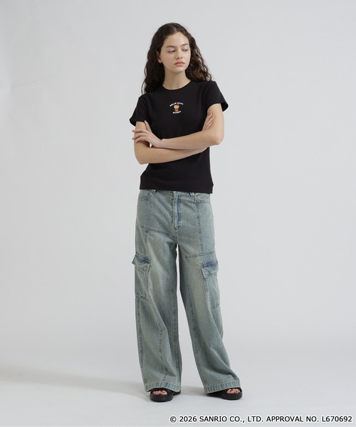 AVIREX(アヴィレックス)の「《AVIREX×HELLO KITTY》SHORT SLEEVE T-SHIRT(Tシャツ/カットソー・レディース・オフホワイト/ブラック・S/M)」の11枚目の写真