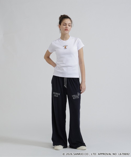 AVIREX(アヴィレックス)の「《AVIREX×HELLO KITTY》SHORT SLEEVE T-SHIRT(Tシャツ/カットソー・レディース・オフホワイト/ブラック・S/M)」の5枚目の写真