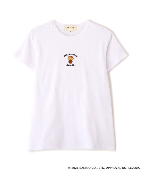 AVIREX(アヴィレックス)の「《AVIREX×HELLO KITTY》SHORT SLEEVE T-SHIRT(Tシャツ/カットソー・レディース・オフホワイト/ブラック・S/M)」の20枚目の写真