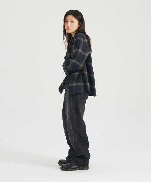 SLOWACID（スローアシッド）の「フランネルカフチェックシャツ[ダークネイビー]（シャツ/ブラウス・レディース・その他・SMALL/MEDIUM/LARGE）」の7枚目の写真