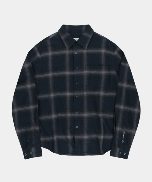 SLOWACID（スローアシッド）の「フランネルカフチェックシャツ[ダークネイビー]（シャツ/ブラウス・レディース・その他・SMALL/MEDIUM/LARGE）」の8枚目の写真