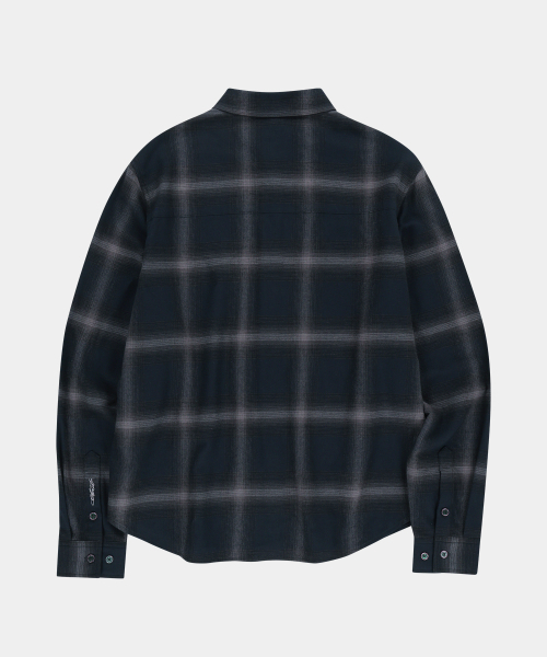 SLOWACID（スローアシッド）の「フランネルカフチェックシャツ[ダークネイビー]（シャツ/ブラウス・レディース・その他・SMALL/MEDIUM/LARGE）」の9枚目の写真