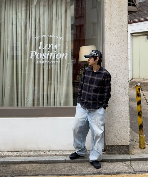 SLOWACID（スローアシッド）の「フランネルカフチェックシャツ[ダークネイビー]（シャツ/ブラウス・レディース・その他・SMALL/MEDIUM/LARGE）」の4枚目の写真