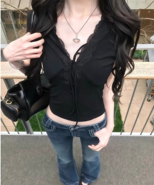Front‑ribbon резинка сменная короткая футболка