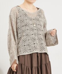 BEARDSLEY（ビアズリー）の「リネンレース編みニット（ニット/セーター）」